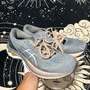Asics Gel-Kayano 27 1012A649 Athletic Sneaker Womens 11 Gray Mesh Running Sports